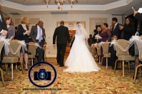 bride and groom aisle at bridgewater manor wedding photos by NJ wedding photographer apicturesquememoryphotography